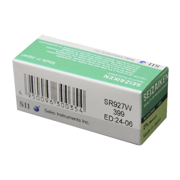 Батарейка SEIZAIKEN 399 (SR927W) Silver Oxide 1.55V (1/10/100/1000)