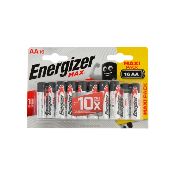 Батарейка Energizer MAX LR6 AA BL16 Alkaline 1.5V (16/96)