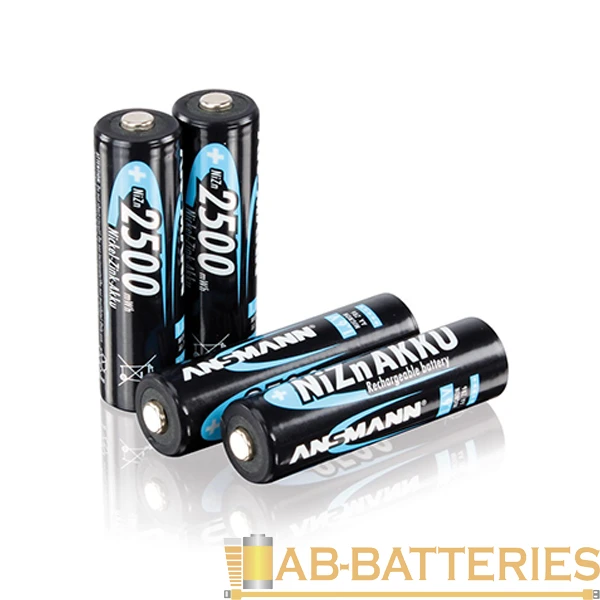 Аккумулятор бытовой Ansmann ZR6 AA Shrink 4 Ni-Zn 1.6V 1500mAh 2500mWh