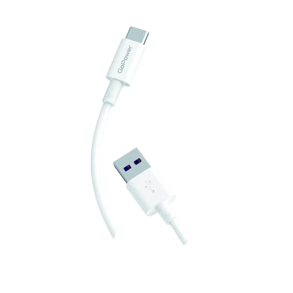 Кабель GoPower GP12T USB (m)-Type-C (m) 1.0м 5.4A белый (1/200/800)