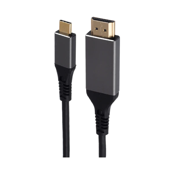 Кабель GoPower Type-C (m)-HDMI (m) 2.0м ПВХ 4K 60Hz черный Premium Zip-Lock c подвесом (1/100)