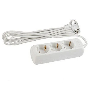 Удлинитель ЭРА UX 3р.С/З 3р.Б/З 10A 1.5м белый