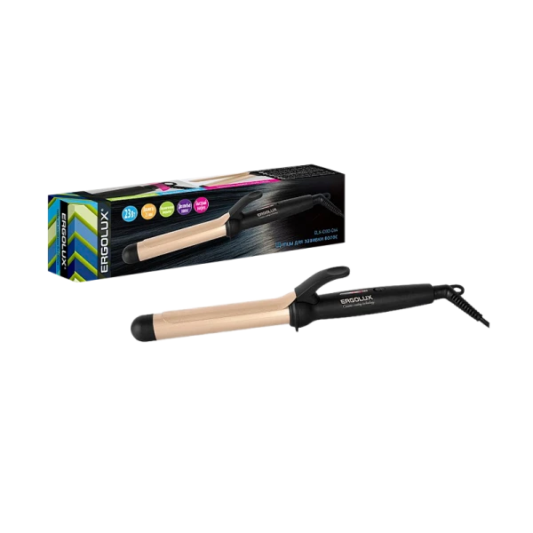 Щипцы для завивки волос Ergolux ELX-CI02-C64 23W керамика золотой черный