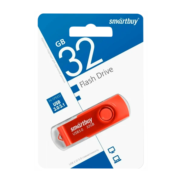 Флеш-накопитель Smartbuy Twist 32GB USB3.0 пластик красный