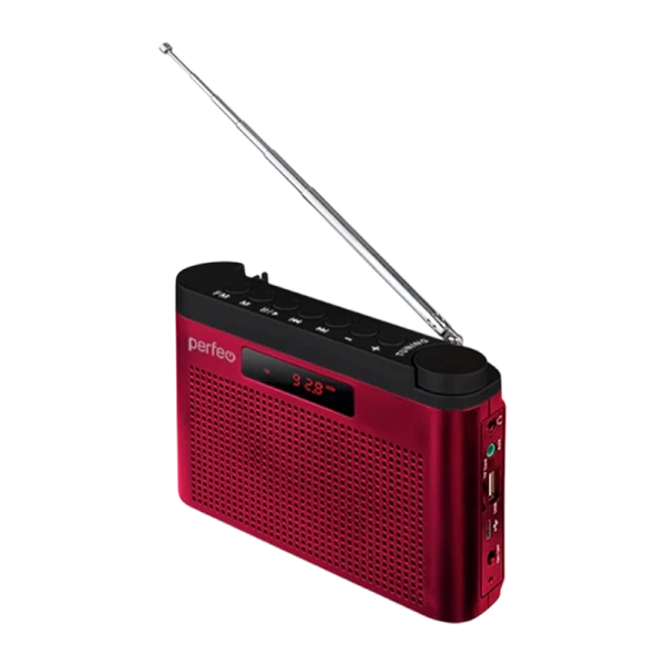 Радиоприемник Perfeo I70 ТАЙГА 6W пластик microSD USB/Jack3.5 FM бордовый