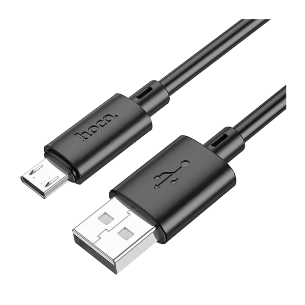 Кабель HOCO X88 USB (m)-microUSB (m) 1.0м 2.4A ПВХ черный (1/420)