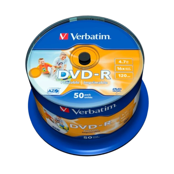 Диск DVD-R Verbatim 4.7GB 16x 50шт. bulk (50/300)