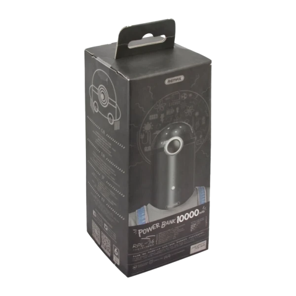 Внешний аккумулятор Remax RPL-36 Cutie 10000mAh 1.5A 2USB черный (1/40)