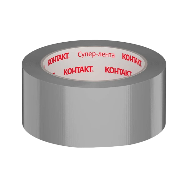 *Клейкая лента Контакт Дом 50мм*25м армированная пленка серый (6/36) 