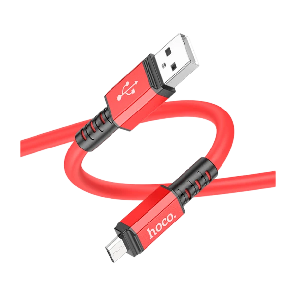 Кабель HOCO X85 USB (m)-microUSB (m) 1.0м 2.4A TPE красный (1/35/350)