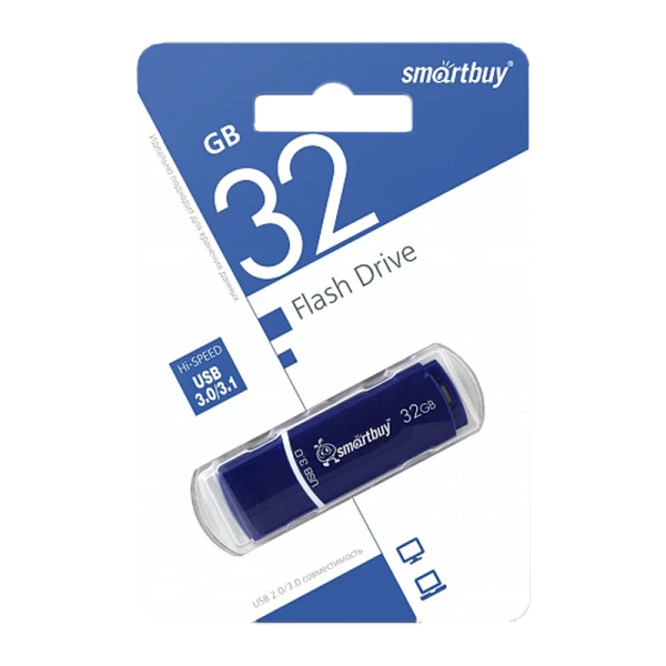 Флеш-накопитель Smartbuy Crown 32GB USB3.0 пластик синий