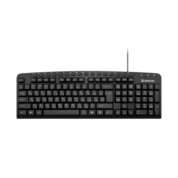 Клавиатура проводная Defender HB-470 Focus классическая USB 1.5м черный (1/20)
