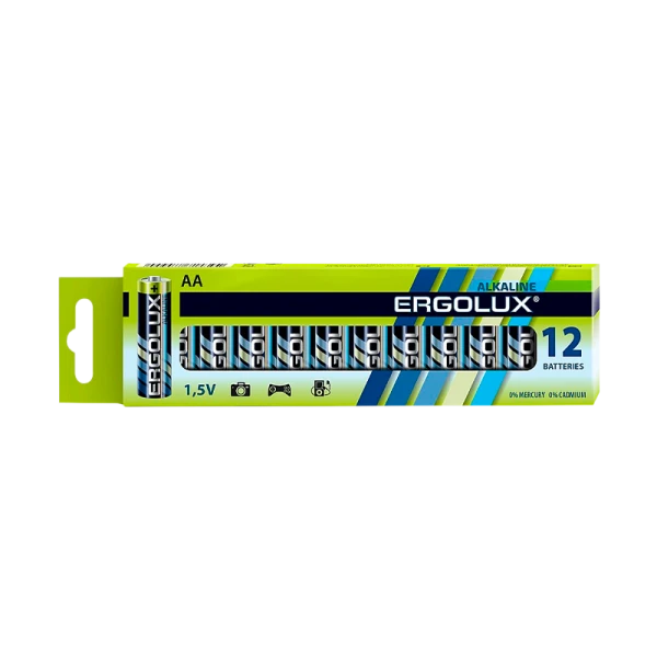Батарейка Ergolux LR6 AA BL12 Alkaline 1.5V (12/720)