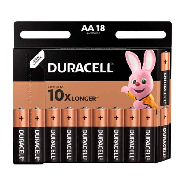 Батарейка Duracell Basic LR6 AA BL18 Alkaline 1.5V (18/180/27360)