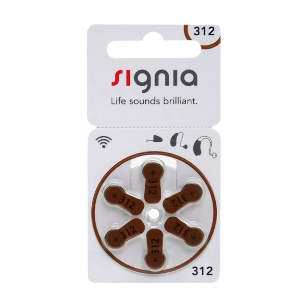 Батарейка Siemens Signia ZA312 BL6 Zinc Air 1.45V (6/60/300)