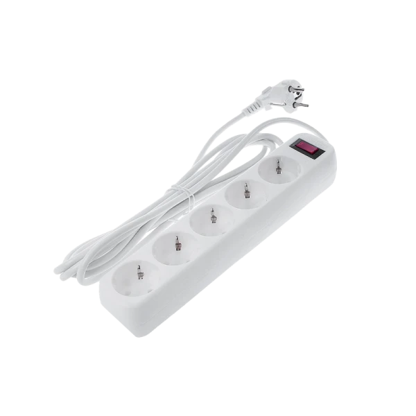 Сетевой фильтр Smartbuy SBSP 5р.С/З 10A с выкл. 3.0м белый (1/45)