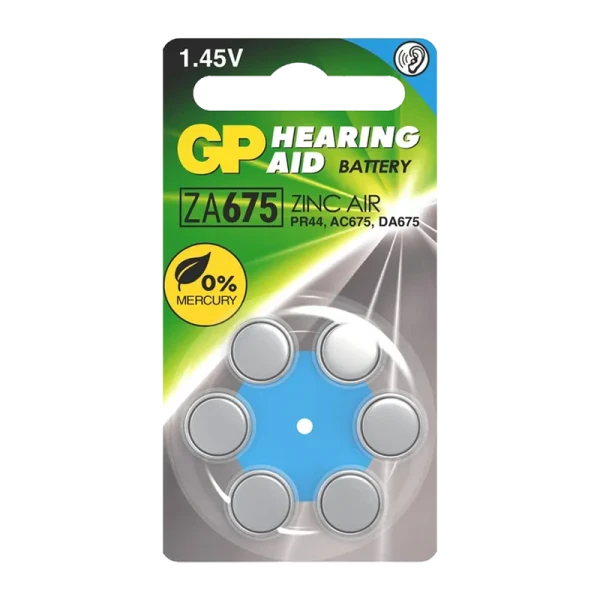Батарейка GP ZA675 BL6 Zinc Air 1.45V (6/60/300/3000)