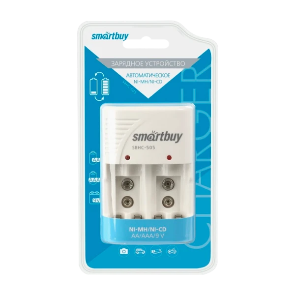 З/У для аккумуляторов Smartbuy 505 AA/AAA Ni-MH/Ni-Cd 4 слота (1/40/80)
