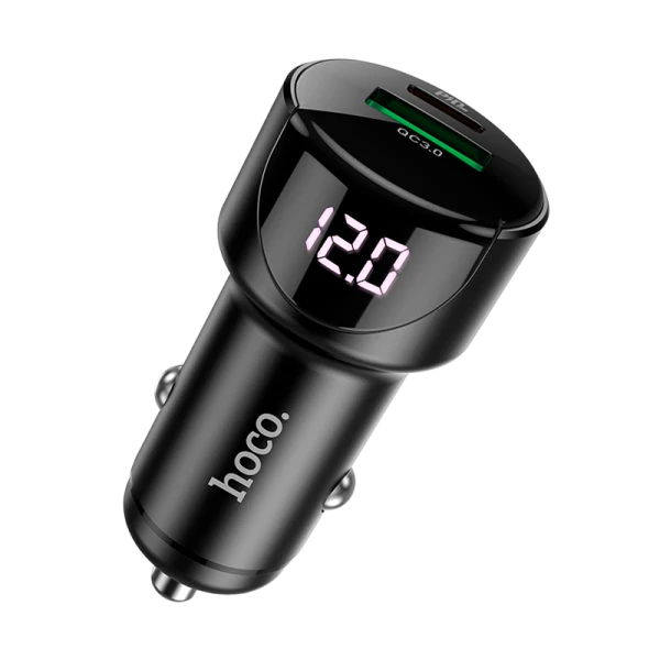 Автомобильное З/У HOCO Z42 1USB/Type-C 3.0A 20W черный (1/12/120)