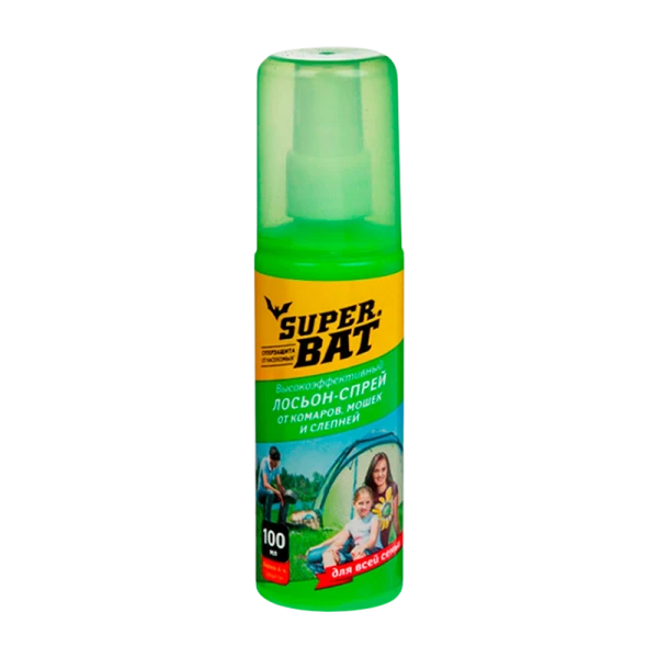 Спрей SuperBAT 100мл от комаров (1/50)