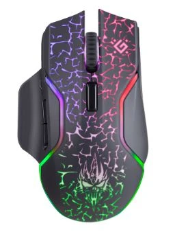 Беспроводная игровая мышь Oneshot GM-067 черный,LED,7D,300 мАч, 3200dpi DEFENDER