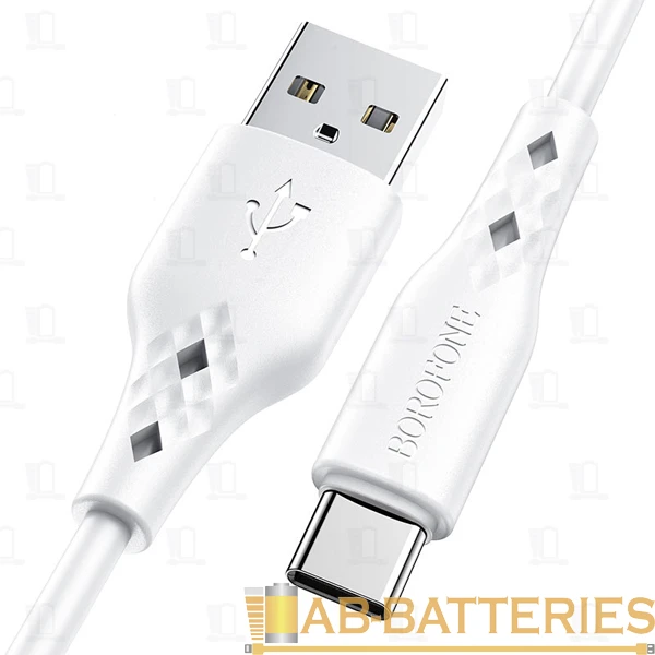 Кабель Borofone BX48 USB (m)-Type-C (m) 1.0м 3.0A ПВХ белый (1/360)