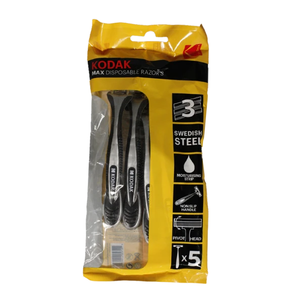Бритва Kodak MAX Disposable Razor 3 лезвия плавающая головка 5шт. (5/120/480)