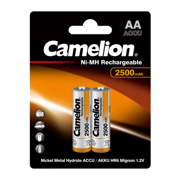 Аккумулятор бытовой Camelion HR6 AA BL2 NI-MH 2500mAh (2/24/384)