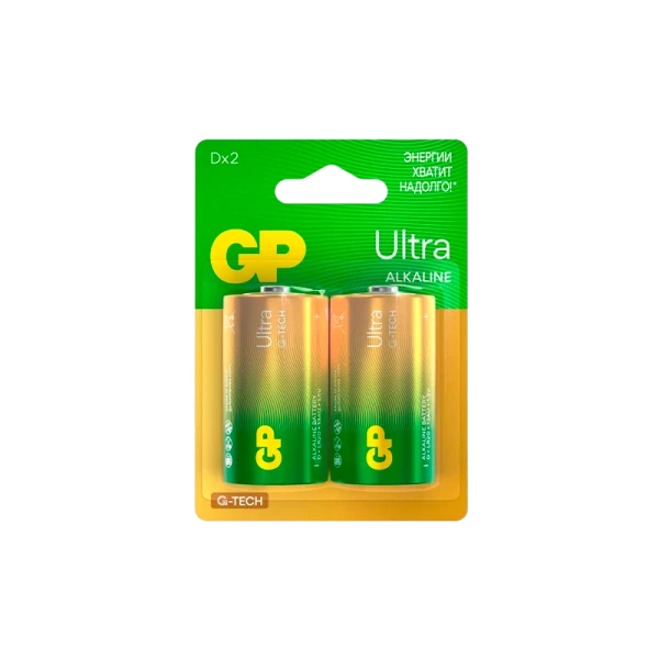 Батарейка GP ULTRA G-Tech LR20 D BL2 Alkaline 1.5V (2/20/160) R