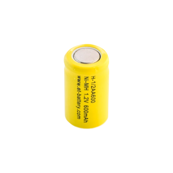 Аккумулятор ET H-1/2AA600 14.5*25.0, 1.2В, 600мАч, Ni-MH (1/20/1000)