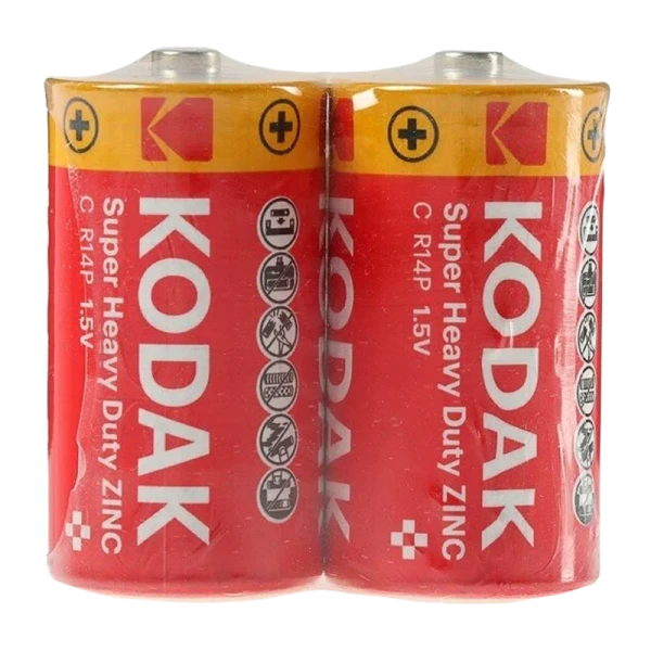 Батарейка Kodak Extra R14 C Shrink 2 Heavy Duty 1.5V (2/24/144/10368)