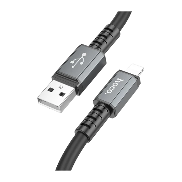 Кабель HOCO X85 USB (m)-Lightning (m) 1.0м 2.0A TPE черный (1/33/330)