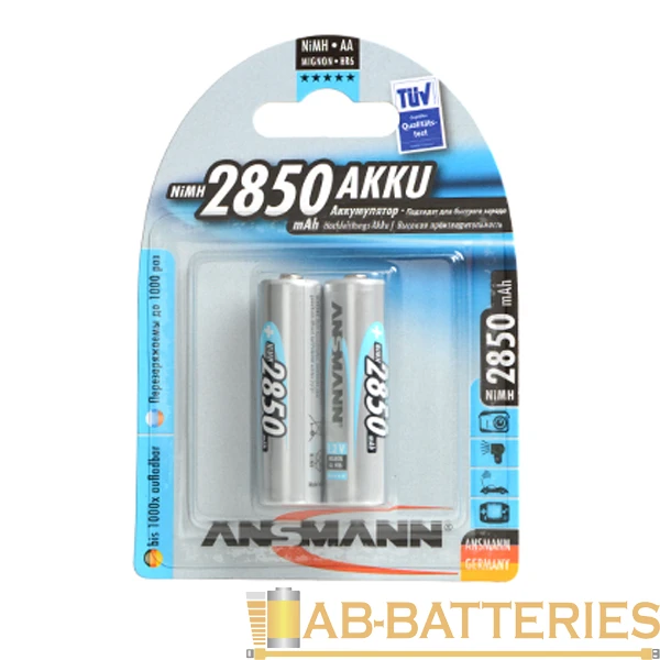 Аккумулятор бытовой Ansmann HR6 AA BL2 NI-MH DIGITAL 1.2V 2850mAh (2/24)