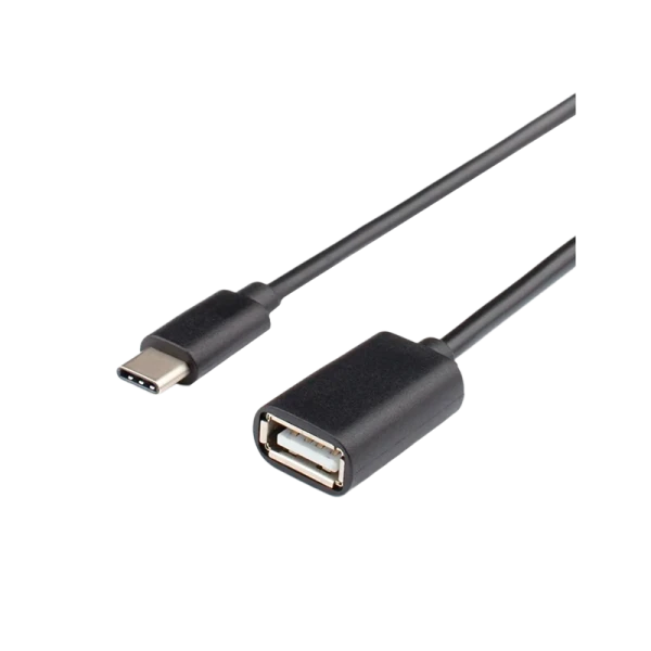 Кабель Atcom Type-C (m)-USB (f) 0.1м ПВХ черный (1/10/500)