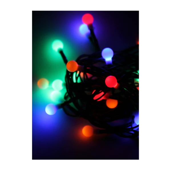 *Гирлянда Космос 30LED 4.4 - 4.5м шарики нить 8 режимов ассорти (1/100) 