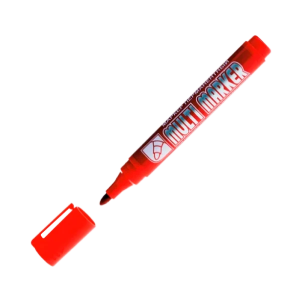 Маркер перманентный Crown Multi Marker CPM-800 3.0мм красный (1/12/720)