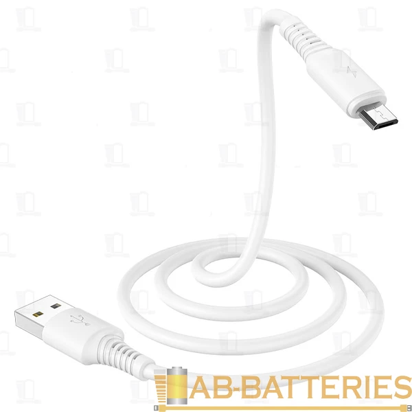 Кабель Borofone BX47 USB (m)-microUSB (m) 1.0м 2.4A ПВХ белый (1/360)