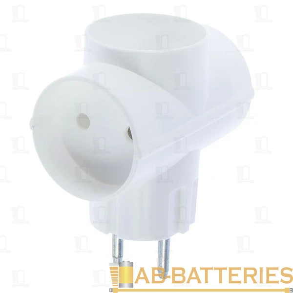 Разветвитель Vikey ТС.3 3р.Б/З 16A белый