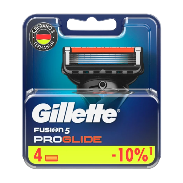 Сменные кассеты Gillette FUSION PROGLIDE 5 лезвий 4шт. (цена за 1 шт) (4/40)