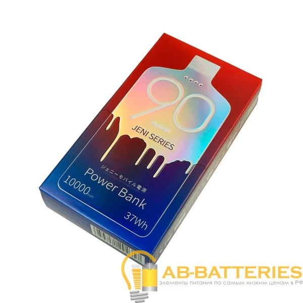 Внешний аккумулятор Remax RPP-90 JENI 10000mAh 2.1A 2USB синий (1/60)