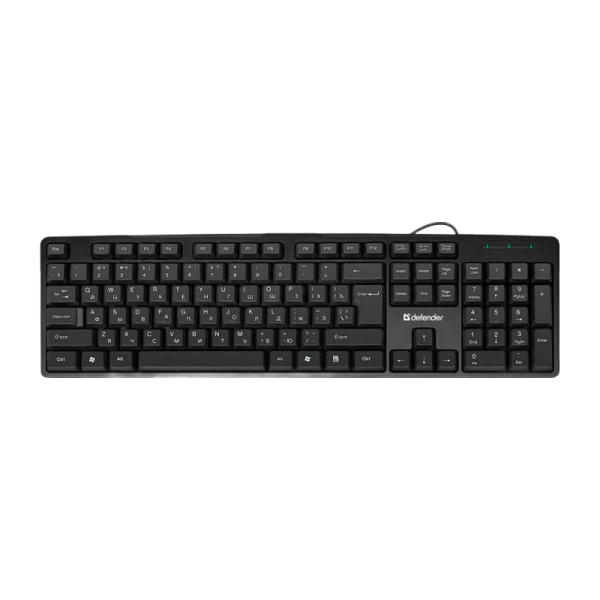 Клавиатура проводная Defender HB-440 Next классическая USB 1.8м черный (1/20)