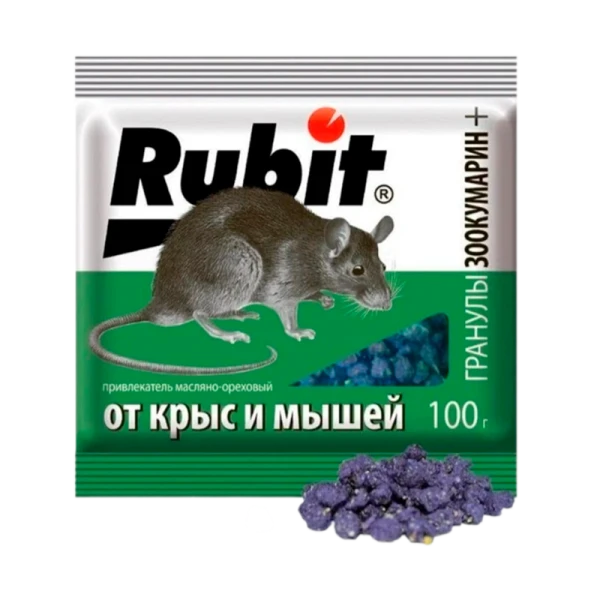 Гранулы Рубит Зоокумарин+ орех 100 гр 50 шт./кор Летто