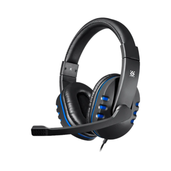 Наушники полноразмерные Defender G-160 Warhead с микр. игровые черный синий (1/20)