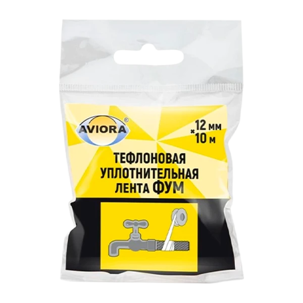 Тефлоновая уплотнительная лента (ФУМ) Aviora, 85 мкм, 12мм*10м
