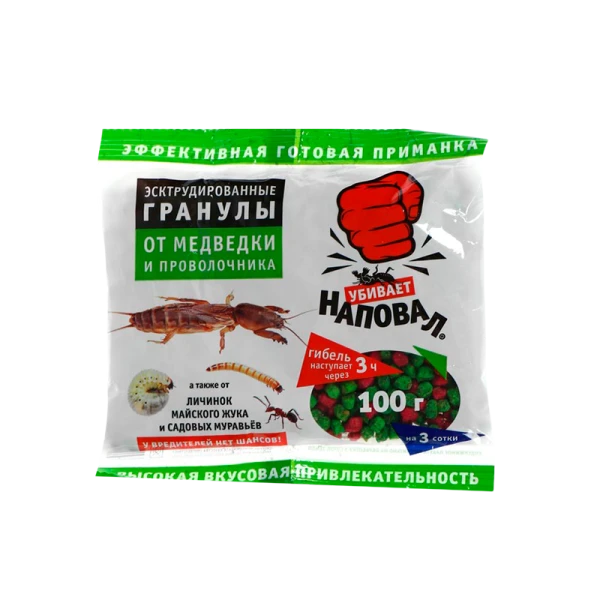 Гранулы Наповал от медведки и проволочника 100г 1/60