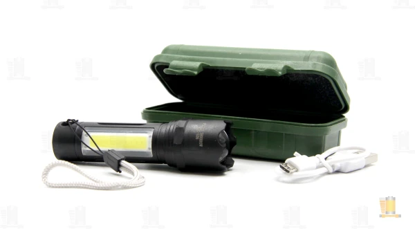 Фонарь универсальный Без бренда 526 COB от аккумулятора 2 режима черный