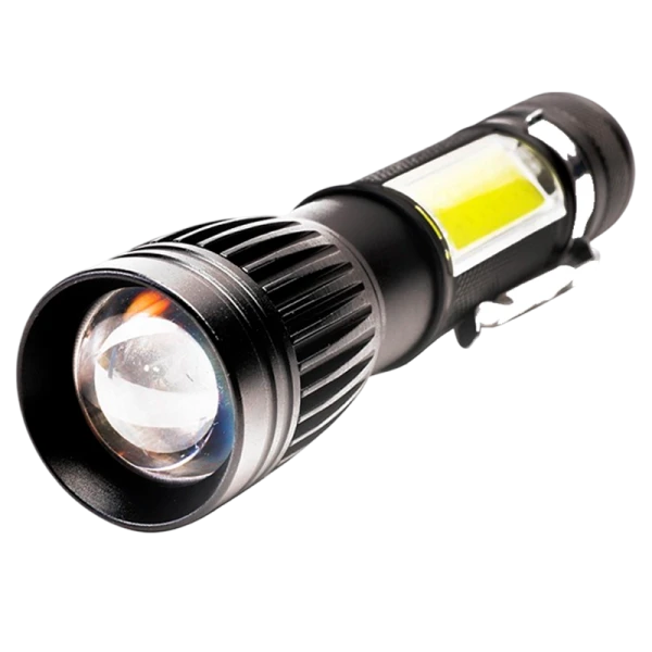 Фонарь туристический Ultraflash LED5333 3W 1LED+COB от аккумулятора черный (1/60)