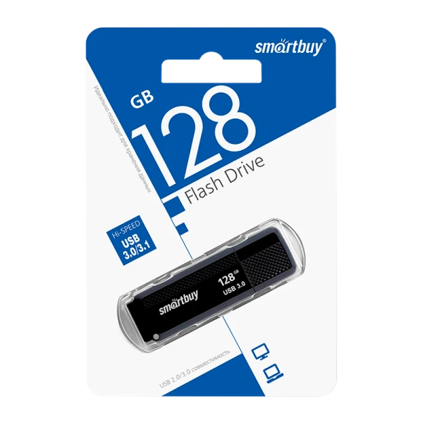 Флеш-накопитель Smartbuy Dock 128GB USB3.1 пластик черный