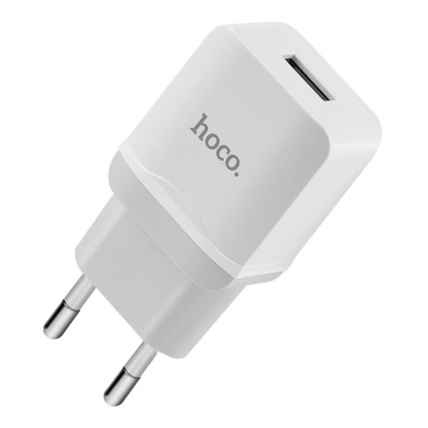 Сетевое З/У HOCO C22A 1USB 2.4A с кабелем microUSB белый (1/41/246)