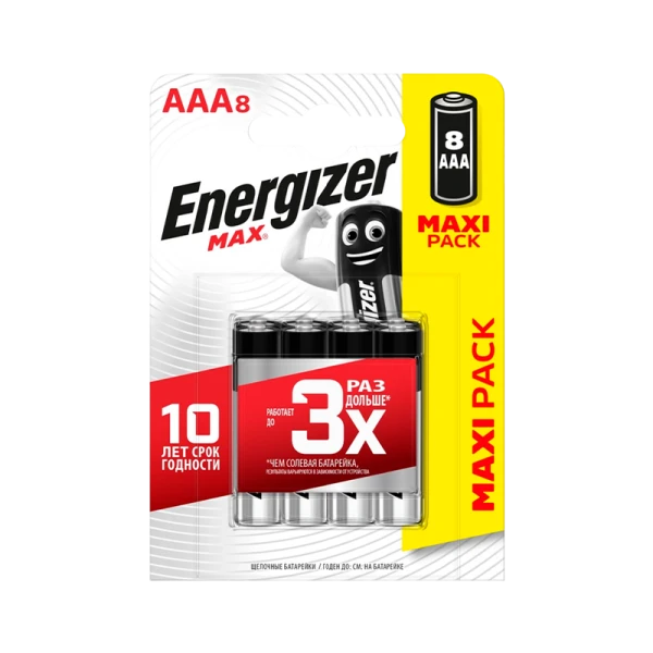 Батарейка Energizer MAX LR03 AAA BL8 Alkaline 1.5V (8/96)